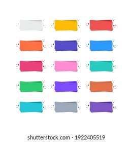 Badge banner label icon set vector illustration