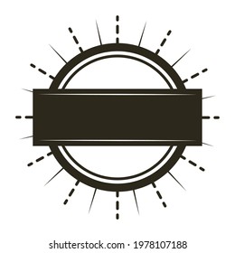 badge banner round template isolated