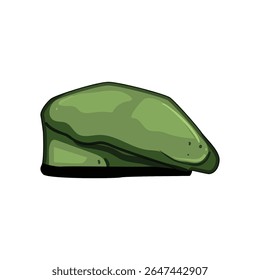 distintivo boina chapéu desenho animado militar. insígnia cap, tradição de proteção, distintivo especial de elite boina chapéu sinal militar. símbolo isolado vetor ilustração