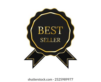 Badge best seller isolated. Vector illustration