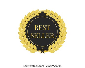Badge Bestseller einzeln. Vektorgrafik