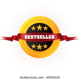 Badge "Bestseller" for your online store, website or business artwork. Vector.