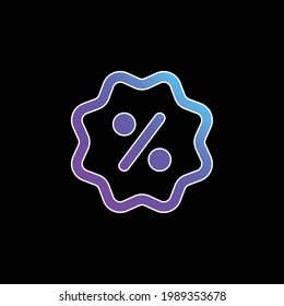 Badge blue gradient vector icon