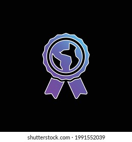 Badge blue gradient vector icon