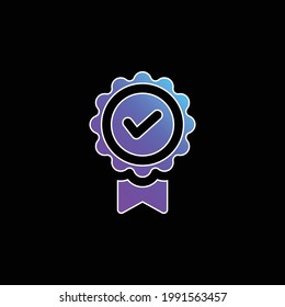 Badge blue gradient vector icon