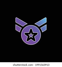 Icono de vector de gradiente azul de insignia