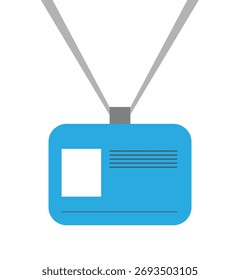 La insignia es azul sobre un fondo blanco,