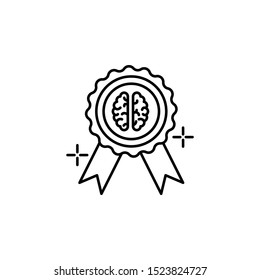 Badge brain icon. Element of brain concept