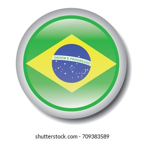 badge with Brazilian flag