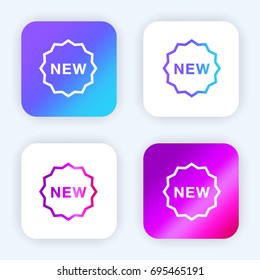 Badge bright purple and blue gradient app icon