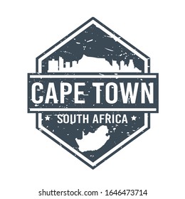 Badge Of Cape Town South Africa. Travel Stamp Icon. Skyline City Design. Tourism Souvenir Vector.