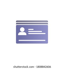 Badge, card color gradient vector icon