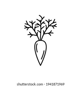 Brindar zanahoria. Imagen vectorial, eps