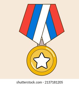 Badge cartoon illustration for army