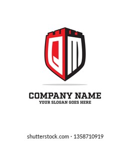 badge castle QM initial logo name, QM LOGO clean and strong brand vector