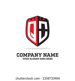 badge castle QO initial logo name, QO LOGO clean and strong brand vector