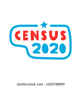 Badge - Census 2020. Vector Illustration On White Background.