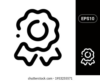 Badge Certificate Vector stylish line icon for UI an UX
