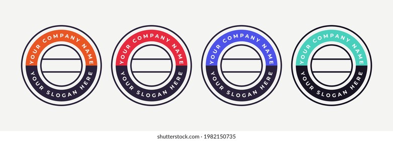 Badge certificates logo company to determine based on criteria. Vector illustration certified logo design.