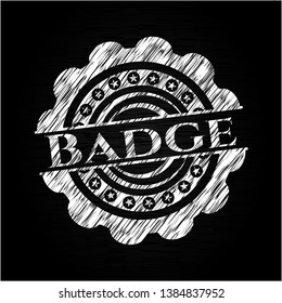 Badge chalkboard emblem. Vector Illustration. Detailed.