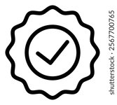 Badge Check Icon Element For Design