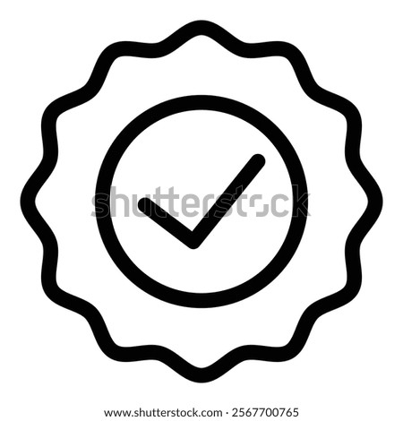 Badge Check Icon Element For Design