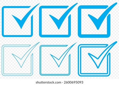 Badge check icon. Verify icon stamp. Blue flat star shape stickers. Verified badge profile set. Social media account verification icons . Isolated checkmark. Guaranteed signs Vector illustrationEPS10.
