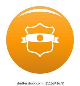 Badge classic icon. Simple illustration of badge classic vector icon for any design orange