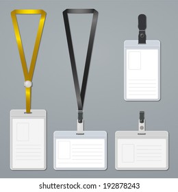 Badge, clip and lanyard templates.