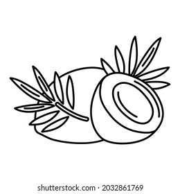 Badge  coconut. Vector image, eps