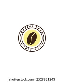 Badge Coffee Bean Logo, Coffee Shop Logo, Coffee Logo