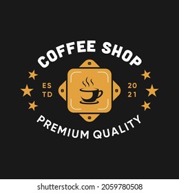 badge coffee shop premium vector
