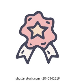 badge color vector doodle simple icon design