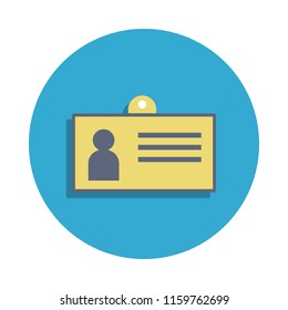 badge colored in blue badge icon. Element of school icon for mobile concept and web apps. Detailed badge icon can be used for web and mobile