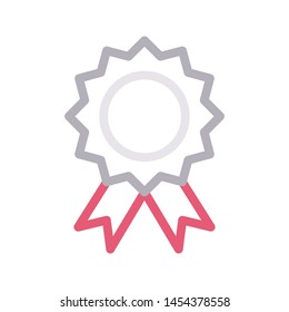 badge colour line vector icon