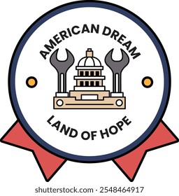 Ein Logo im Konzept des amerikanischen Logos