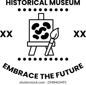 Una insignia en el concepto de Museo de Arte
