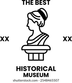 Una insignia en el concepto de Museo de Arte