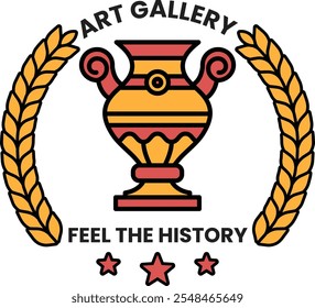 Una insignia en el concepto de Museo de Arte