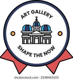 A badge in concept of Art Museum