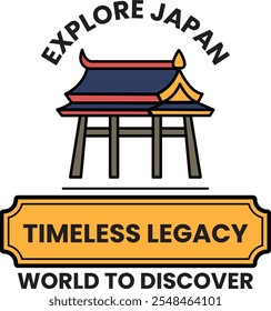 A badge in concept of Explore Japan