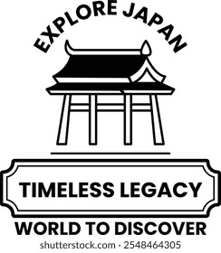 A badge in concept of Explore Japan