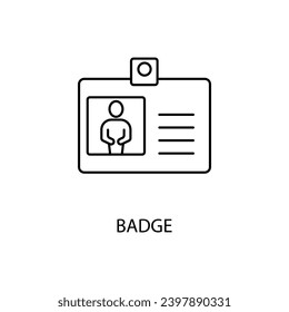 badge concept line icon. Simple element illustration.badge concept outline symbol design.