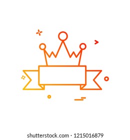 badge crown icon design vector