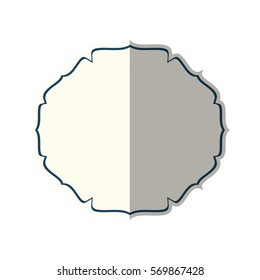 badge decorative ornament empty shadow vector illustration eps 10