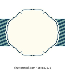 badge decorative ornament sripe empty vector illustration eps 10