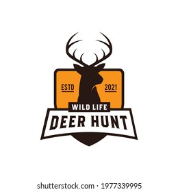 Badge Deer Hunter Logo design element