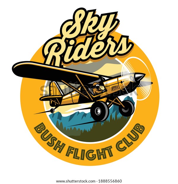 badge design of bush plane\
club