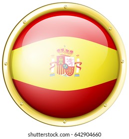 Badge design for flag of Spain illustration