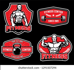 badge design for gym fitness